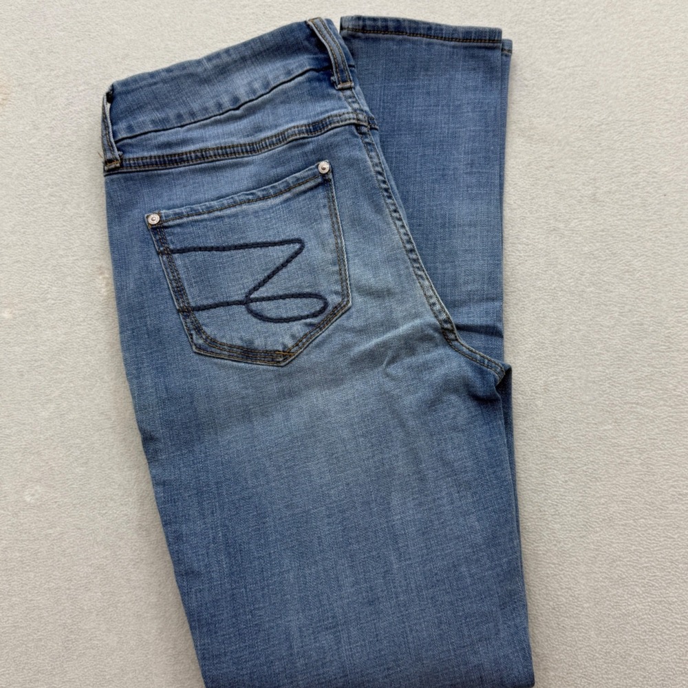 Seven7 Tummyless High Rise Skinny Jeans Womens 6‎ Blue Distressed Denim